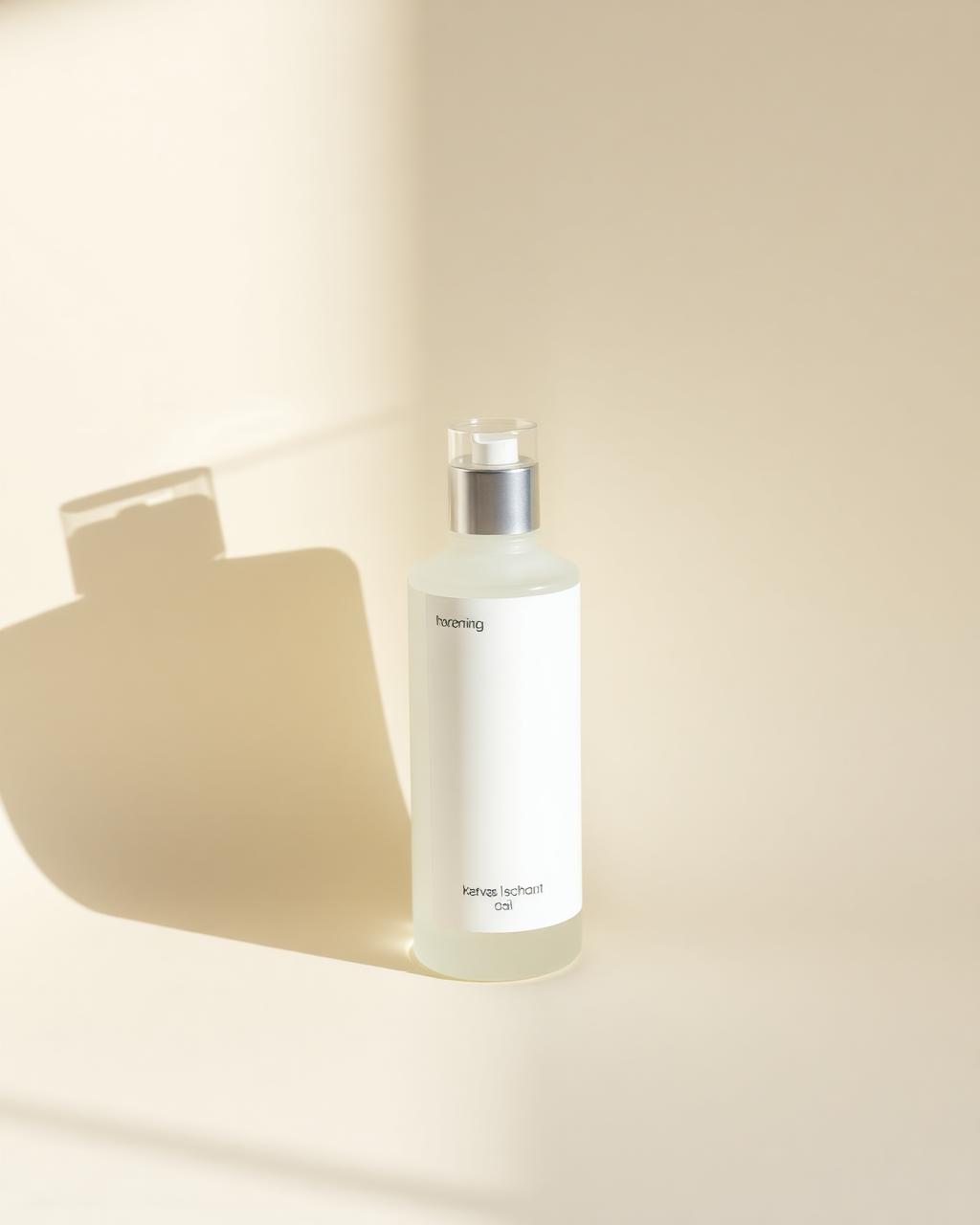 Packshot de producto de cosmética sobre fondo neutro para ecommerce